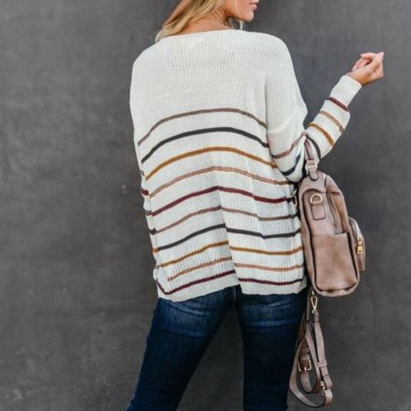 Multicolor Striped Knit Sweater - Picture 2 of 2